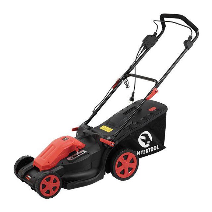 Газонокосилка электрическая INTERTOOL WT-2265, 1.8 кВт, захват 400 мм, высота среза 25-75 мм, контейнер 40 л