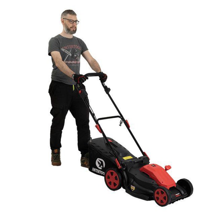 Газонокосилка электрическая INTERTOOL WT-2265, 1.8 кВт, захват 400 мм, высота среза 25-75 мм, контейнер 40 л