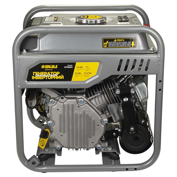 Генератор інверторний бензиновий 3.0/3.5 кВт 7 л 4-тактний ручний запуск SIGMA (5710831)