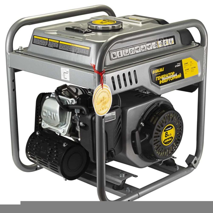 Генератор інверторний бензиновий 3.0/3.5 кВт 7 л 4-тактний ручний запуск SIGMA (5710831)