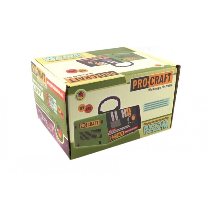Инверторное зарядное устройство Proсraft PZ-22М, 520 Вт, 12/24 В, ток зарядки 20 А