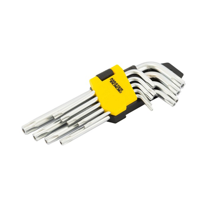 Ключі TORX MasterTool 75-0960, набір 9 шт CrV короткі (Т10-Т50 L55-133мм)
