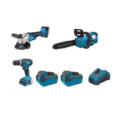 Комплект KRAISSMANN 20UL (кутова шліфмашина, ударний шурупокрут, ланцюгова пила 3051, дві АКБ 4000 А·год, ЗП) Комплект KRAISSMANN 20UL (кутова шліфмашина, ударний шурупокрут, ланцюгова пила 3051, дві АКБ 4000 А·год, ЗП)