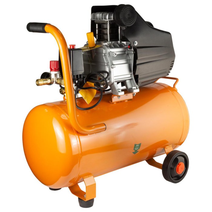 Компресор одноциліндровий 1.5 кВт 198 л/хв 8бар 50 л (2 крани) GRAD (7043565)