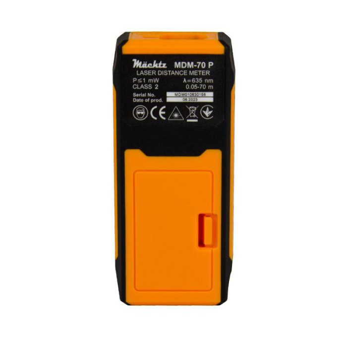 Лазерний далекомір (рулетка) Mächtz MDM-70 P, 70 м, пам'ять, вимірювання площі, об'єму, кутів