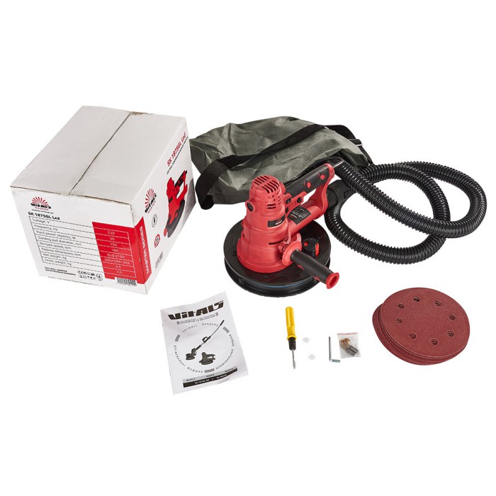 Машина шліфувальна Vitals Master SK 1875GL led, 750 Вт, діаметр диска 180 мм, 610-2150 об/хв