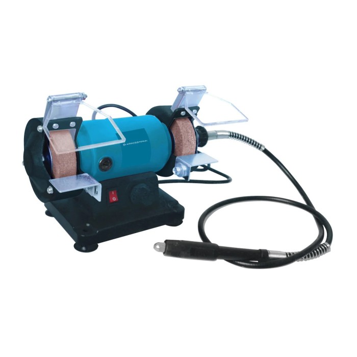 Машина точильно-шліфувальний з гравером KRAISSMANN 120 DS 75, 120 Вт, 0-9900 об/хв, гнучкий вал, коло 75 мм