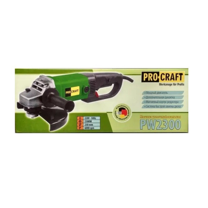 Кутова шліфувальна Машина PROCRAFT PW-2300 230 мм Кутова шліфувальна Машина PROCRAFT PW-2300 230 мм