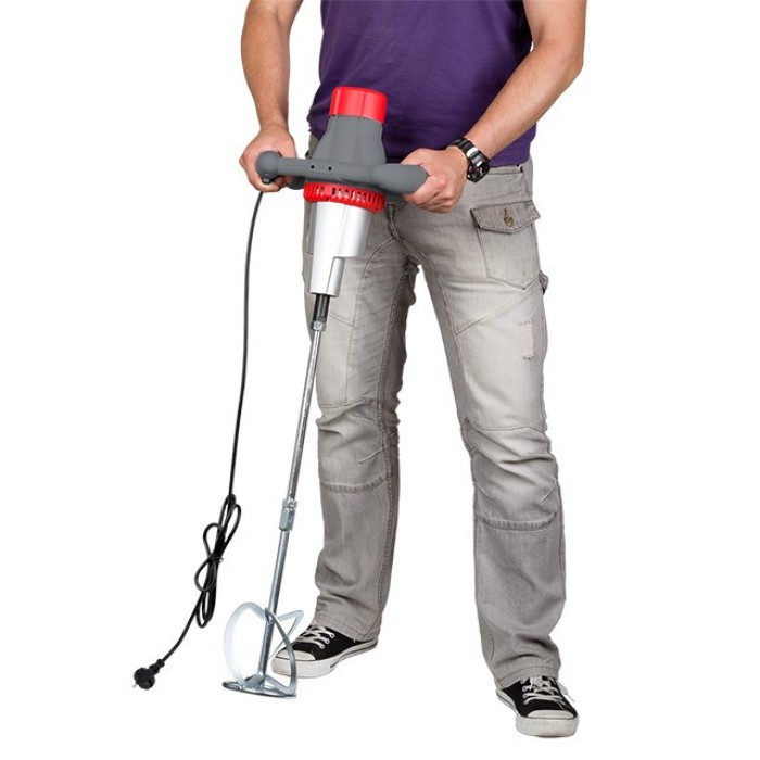 Будівельний міксер електричний INTERTOOL DT-0130, 1200 Вт, 2 швидкості Будівельний міксер електричний INTERTOOL DT-0130, 1200 Вт, 2 швидкості