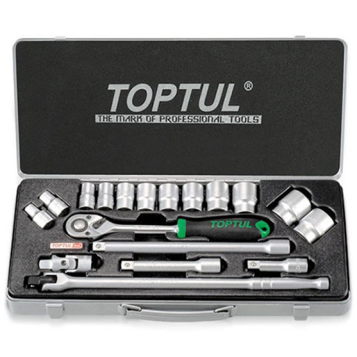 Набор головок с трещоткой TOPTUL GCAD1802, 1/2