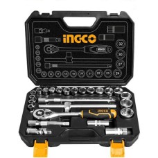 Набір головок торцевих з тріскачкою 1/2 "25 предметів INGCO INDUSTRIAL  HKTS12251 Набір головок торцевих з тріскачкою 1/2 "25 предметів INGCO INDUSTRIAL  HKTS12251