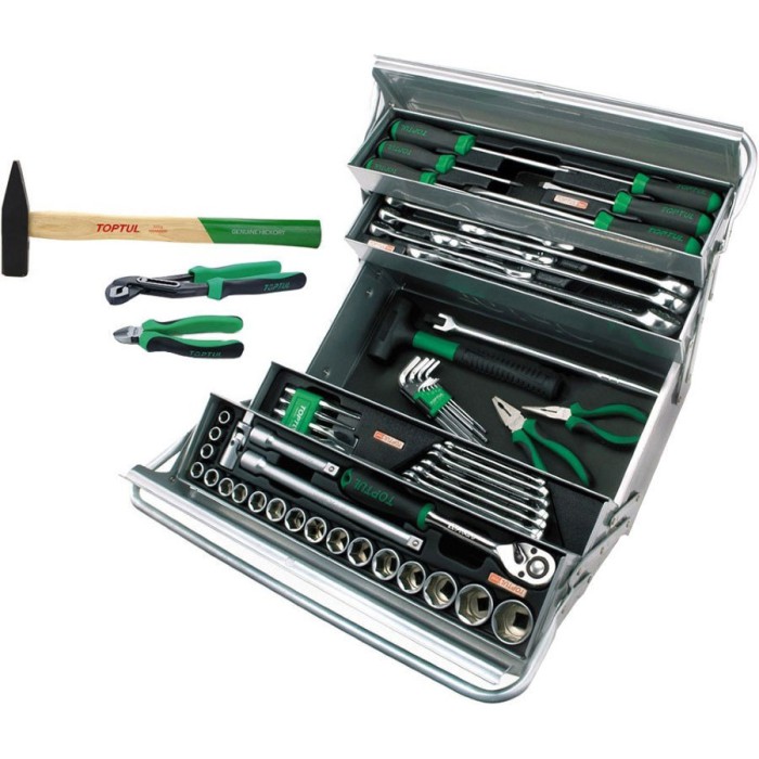 Набір інструментів в ящику TOPTUL (5 секцій) 63 од. GCAZ0039