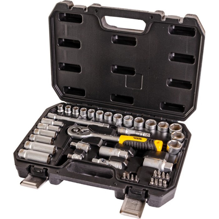 Набор ключей и насадок торцевых MASTERTOOL 78-3039, CRV 3/8