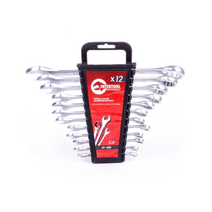 Набір ключів комбінованих Cr-V INTERTOOL HT-1203