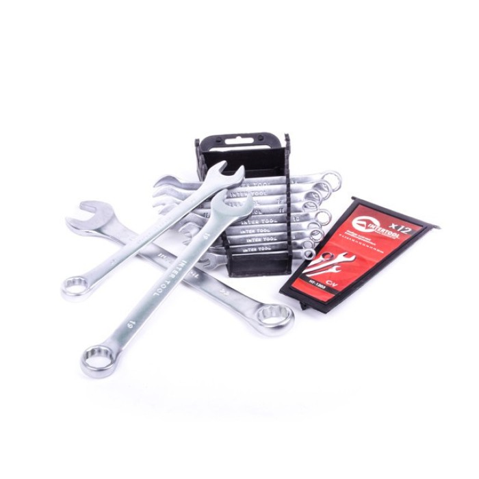 Набір ключів комбінованих Cr-V INTERTOOL HT-1203