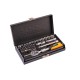 Набор насадок торцевых MasterTool 78-2045 PROFI, CrV 1/4” 4-13 мм, трещотка 72Т, 45 шт, мет. кейс