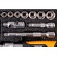 Набор насадок торцевых MasterTool 78-2045 PROFI, CrV 1/4” 4-13 мм, трещотка 72Т, 45 шт, мет. кейс