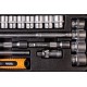 Набір насадок торцевих MasterTool 78-4124 PROFI, CrV 1/2