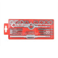 Набор плашек M6-M12 и метчиков M3-M12 INTERTOOL SD-8020