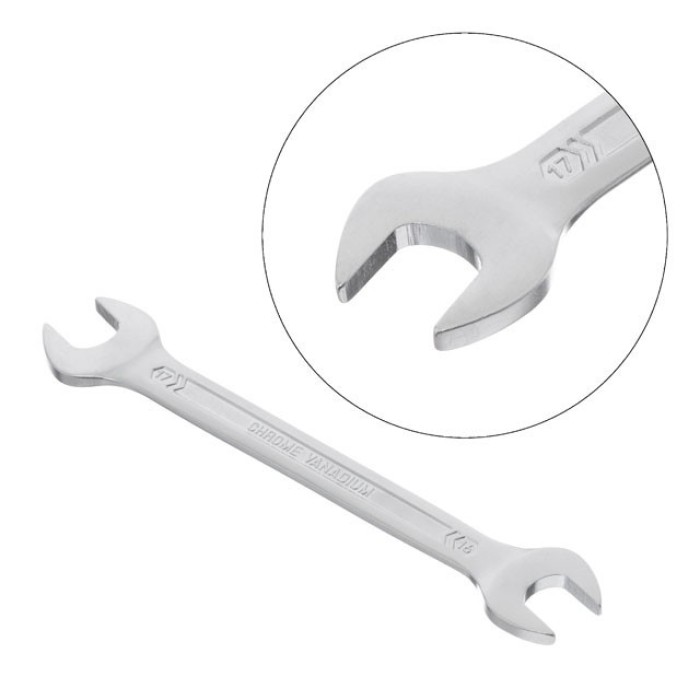 Набір ріжкових ключів INTERTOOL XT-1101, 6 шт. 6-17 мм Cr-V, покриття сатин-хром; PROF DIN3113