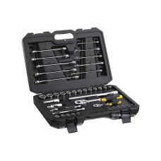 Набор торцевых головок и ключей STANLEY STMT82832-1, 1/4" и 1/2" с инструментами в футляре 41 шт