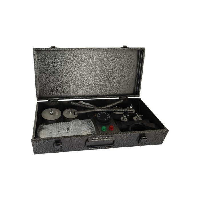 Паяльник для пластиковых труб MASTERTOOL ППТ1500, 1500 Вт, LED-индикация, 6 насадок, кейс