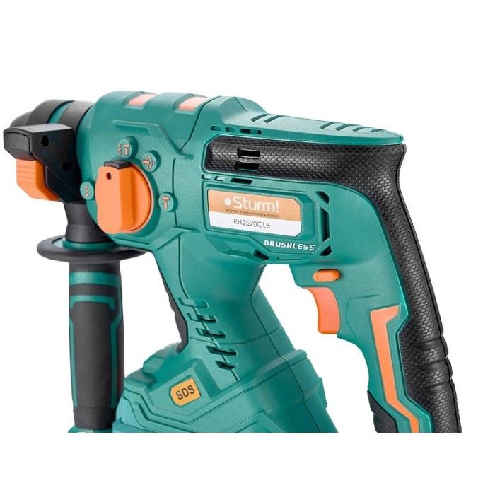 Перфоратор акумуляторний Sturm RH2520CLB 20 В (без АКБ та ЗП) (SDS-plus, 20, 4500 уд/хв, 2,2 Дж, кейс)