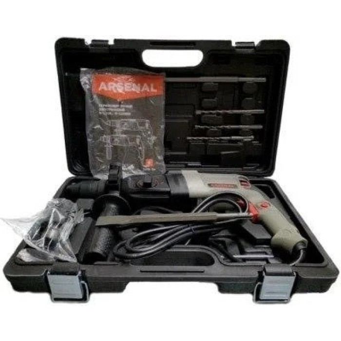 Перфоратор електричний Арсенал П-1250СП, SDS+, 1250 Вт, 1250 об/хв, 5500 уд/хв, 2.8 Дж, 3 режими, кейс