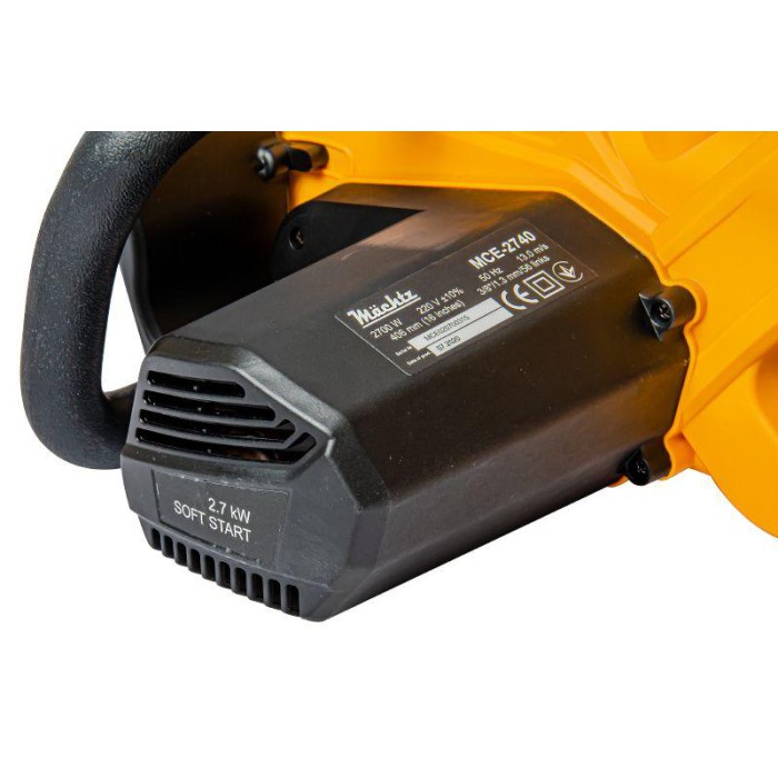 Пила электрическая Machtz MCE-2740, 2700 Вт, шина 406 мм, скорость протяжки цепи 13 м/с, плавный пуск
