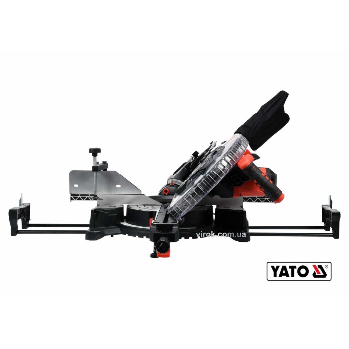Пила торцовочная с лазером и протяжкой YATO YT-82175 1.8 кВт диск 305 x 30 мм