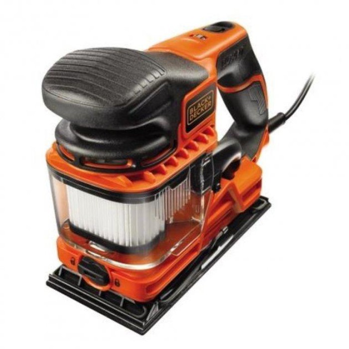 Плоскошліфувальна вібраційна шліфувальна машина BLACK+DECKER KA330E-QS (270 Вт, платформа 92 х 190 мм, хід 2 мм)