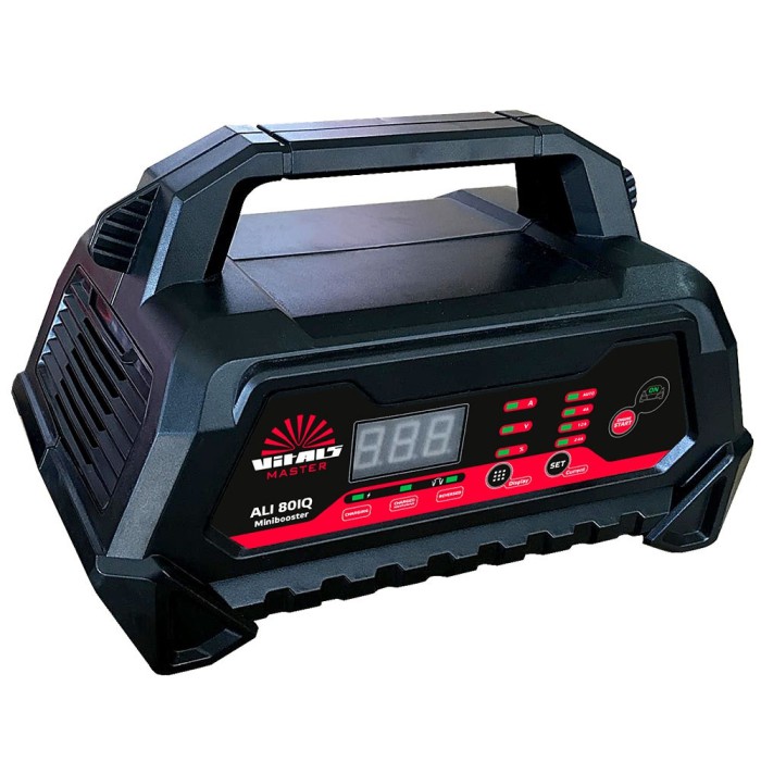 Пуско-зарядное устройство Vitals Master 80IQ Minibooster, 220 В, напряжение зарядки 12/24 В, пусково