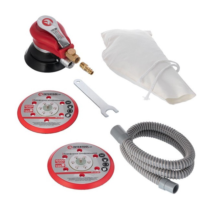 Шлифмашина пневматическая эксцентриковая INTERTOOL PT-1007 (150 мм )