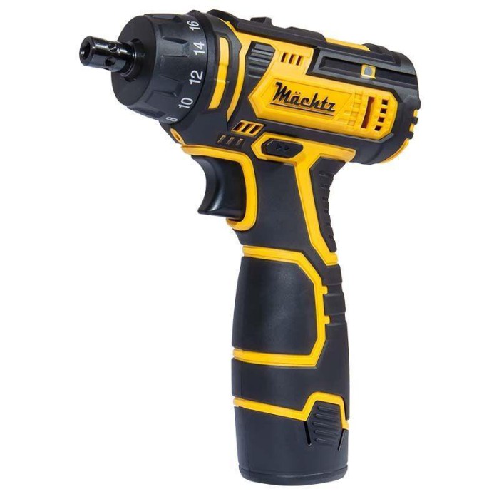 Шуруповерт акумуляторний Machtz MCD-12Q-Li, 12 В, 2 акк., 1.5 Ач, 25 Нм, 1400 об/хв, кейс, DFR патрон