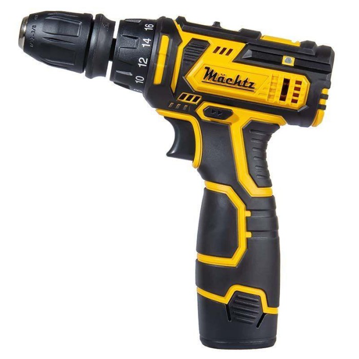 Шуруповерт акумуляторний Machtz MCD-12Q-Li, 12 В, 2 акк., 1.5 Ач, 25 Нм, 1400 об/хв, кейс, DFR патрон
