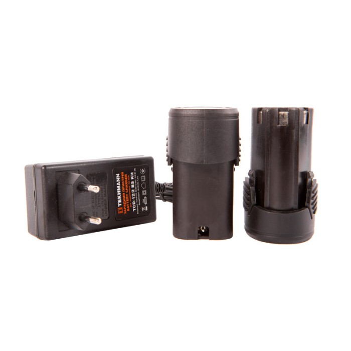 Шуруповерт акумуляторний Tekhmann TCD-12/2 BS Kit (12 В, DFR патрон, безщітковий, набір інструментів, кейс)