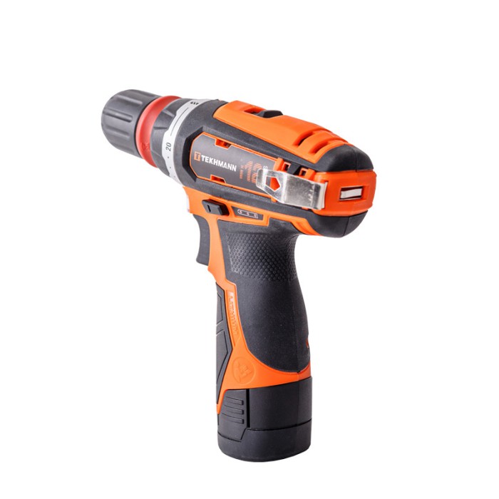 Шуруповерт акумуляторний Tekhmann TCD-35/i12 kit, 12 В, 2 А/год, 1300 об/хв, 35 Нм, 2 шв., LED, DFR патрон Шуруповерт акумуляторний Tekhmann TCD-35/i12 kit, 12 В, 2 А/год, 1300 об/хв, 35 Нм, 2 шв., LED, DFR патрон