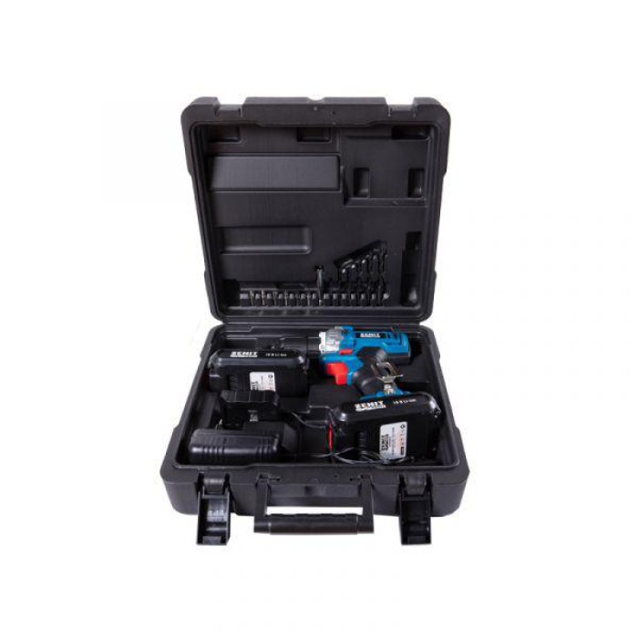 Шуруповерт акумуляторний Зенит ЗША-18/2 Li профі (18 В, 2 А*год, 2 батареї, кейс)