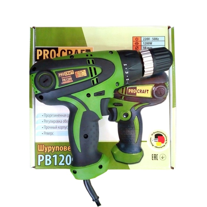 Шуруповерт мережевий Procraft PB-1200