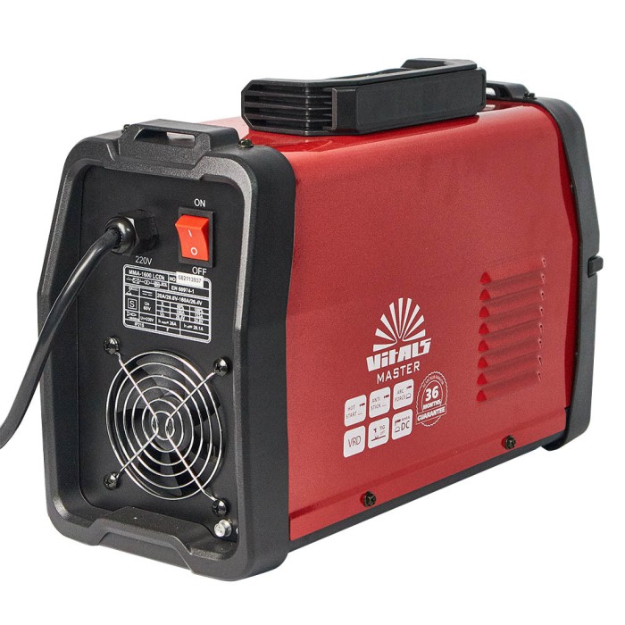 Зварювальний апарат (інвертор) Vitals Master MMA-1600 LCDk, 5 кВт, діапазон струму 20-160 А, електроди 1.6-5.0