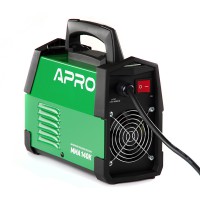 Зварювальний апарат інверторний APRO MMA-140 K, ел. 4мм, + набір кабелів, кейс