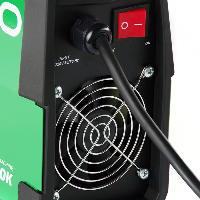 Зварювальний апарат інверторний APRO MMA-140 K, ел. 4мм, + набір кабелів, кейс