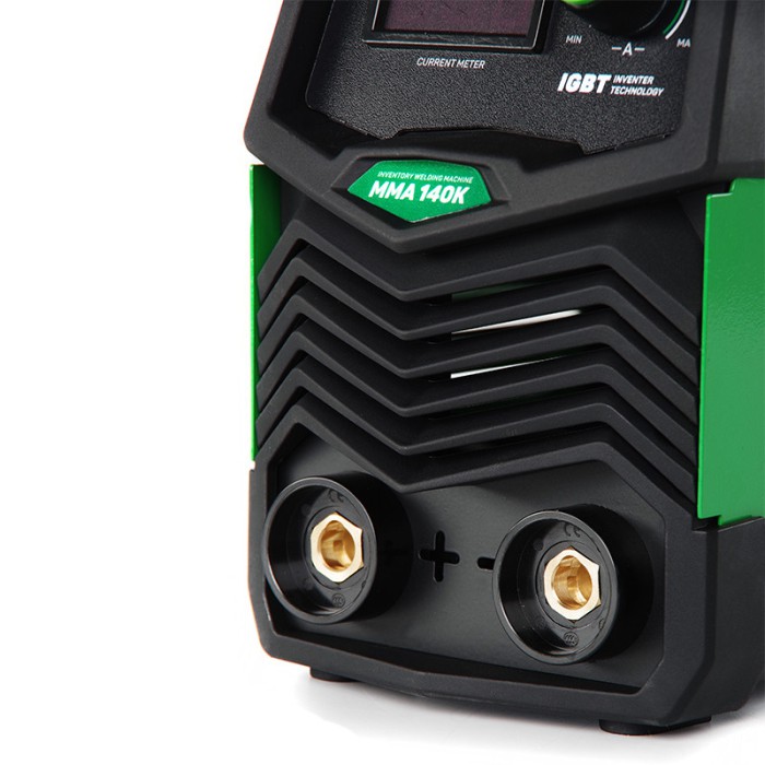 Зварювальний апарат інверторний APRO MMA-140 K, ел. 4мм, + набір кабелів, кейс