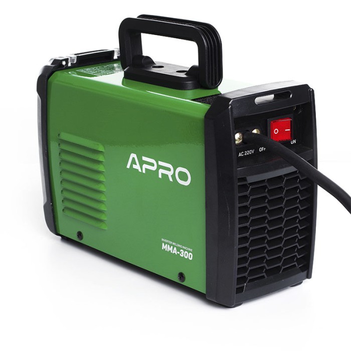 Зварювальний апарат інверторний APRO MMA-180, ел. 5мм, + набір кабелів