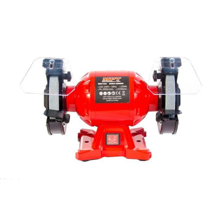 Точильная машина MPT MBG1503 PROFI, 150*12,7 мм, 250 Вт, 2950 об/мин, медная обмотка