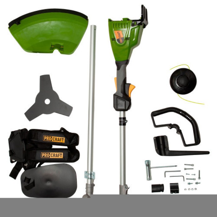 Триммер аккумуляторный PROCRAFT PTA-20/2 (без АКБ и ЗУ) БЕЗ ДОПОЛНИТЕЛЬНЫХ НАСАДОК