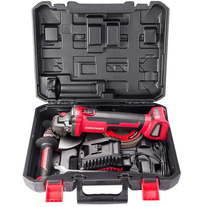 Акумуляторна кутова шлифмашина (болгарка) Worcraft CAG-S20LiBH-125B