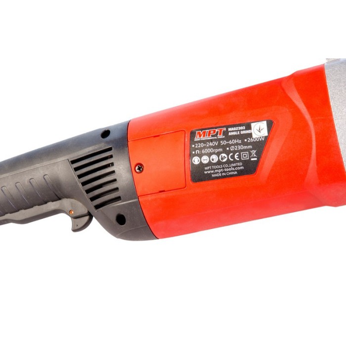 Кутова шліфувальна машина (болгарка) MPT MAG2303 PROFI, 230 мм, 2600 Вт, 6000 об/хв, плавний пуск