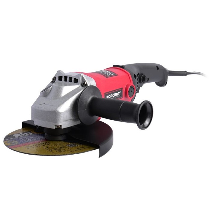 Кутова шліфувальна машина (болгарка) Worcraft WAG18-180, 1800 Вт, 8500 об/хв, діаметр диска 180 м