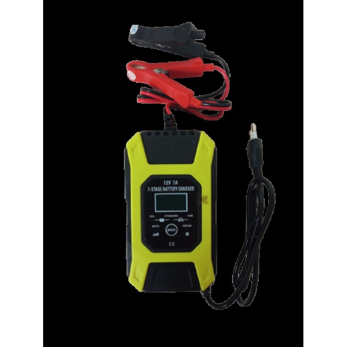 Умное импульсное зарядное для авто, мото, лодочных аккумуляторов FOXSUR FBC1207D 12V 7A